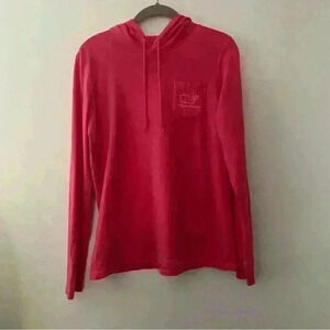 Vineyard Vines Women’s Hooded Long Sleeve T-Shirt Pink Size Small